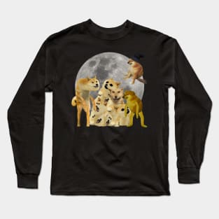 Halloween Creepy Doges Long Sleeve T-Shirt